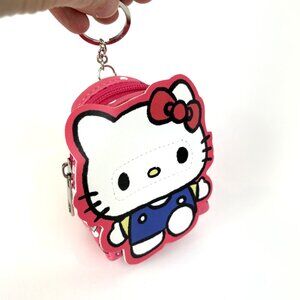 Hello Kitty Pink Coin Purse Backpack Cute Keychain Bag Charm Pouch for Earphones